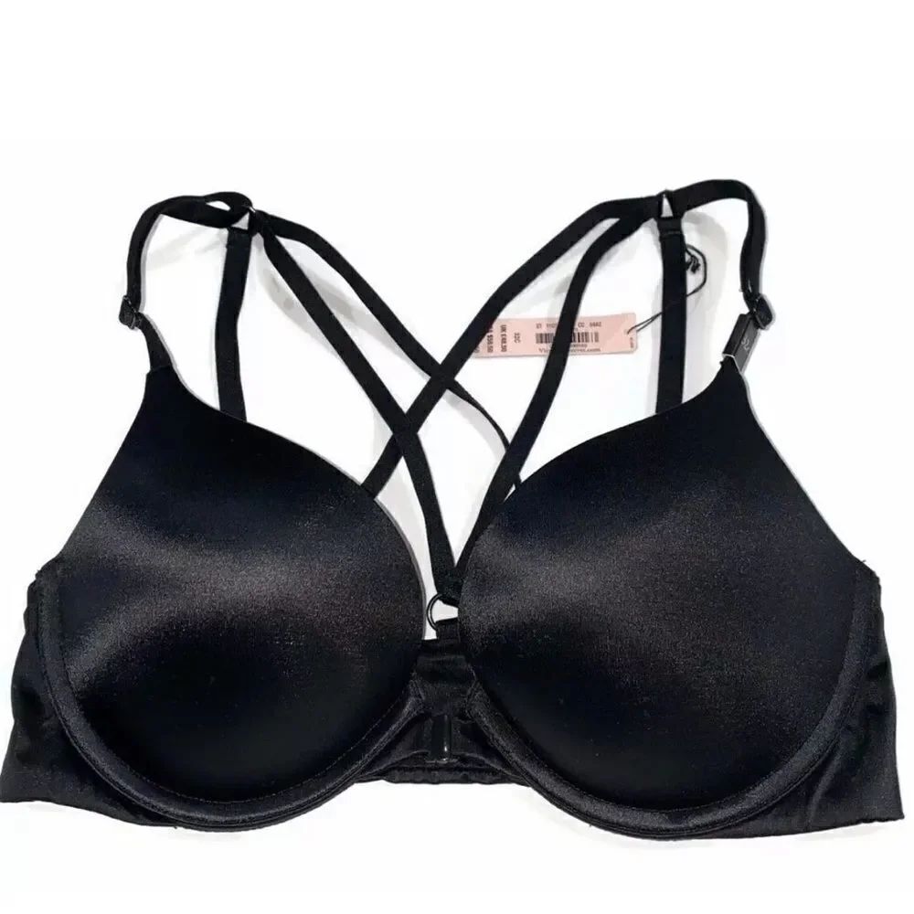Victoria’s Secret Very sexy Push up Padded Strappy front lace bra mauve 32D